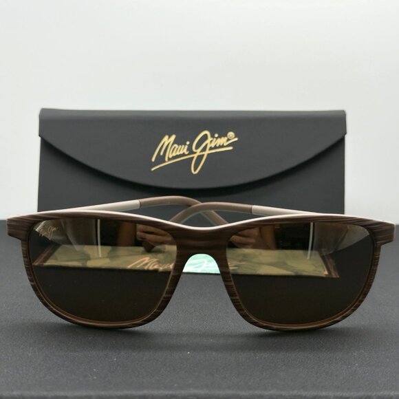 Maui Jim Lele Kawa Sunglasses MJ811-25C Brown Stripe Bronze Polarized 58mm - Picture 1 of 10